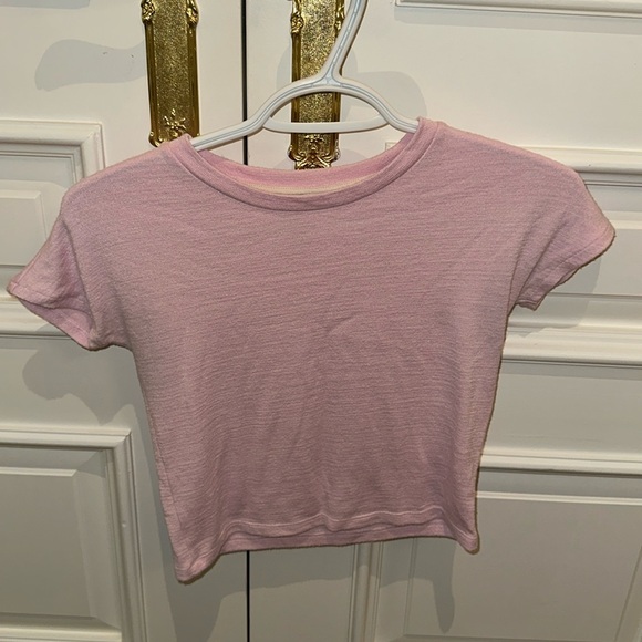Aritzia Wilfred free light pink crop top extra small - Picture 1 of 1